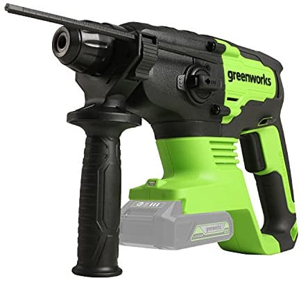Greenworks GD24SDS2 Cordless SDS Hammer Drill with Brushless Motor, 0-1000rpm, 0-4500ipm, 2 Joules Torque, WITHOUT 24V Battery & Charger, 3 Year Guarantee