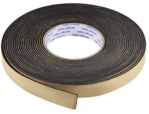 sourcing map Sealing Foam Tape 20mm Wide 2mm Thick 10m/32.8ft Long, EVA Self Adhesive Weather Strip for Window Door Insulation