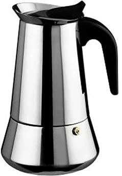 CUPERINOX Tradineur - Cafetera de acero inoxidable, 10 tazas, apta para cocina de inducción, cafetera clásica, plateada, uso doméstico y en oficina