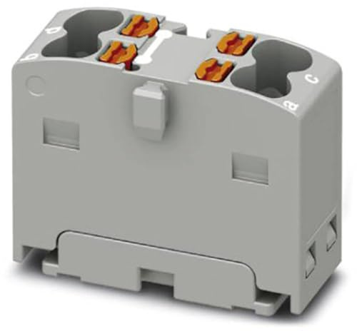 PHOENIX CONTACT PTFIX 4X1.5 GY Verteilerblock, Intern Gebrückt, Passende Steckbrücken Siehe Zubehör, 450V Nennspannung, 17.5A Nennstrom, 4 Anzahl der Anschlüsse, 0.14-2.5mm² Querschnitt, 30 Stk