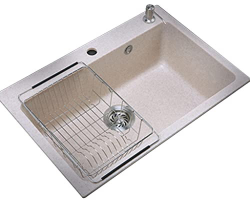 Fregaderos de Granito Solo tazón de Cocina Piedra de Cuarzo Restaurante Bar Accesorios de decoración de Cocina