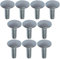 AERZETIX - C48981 - Set di 10 bulloni carrello/aratro a testa tonda con collare quadrato - bulloni a testa tonda - M6x20mm - acciaio zincato - DIN 603