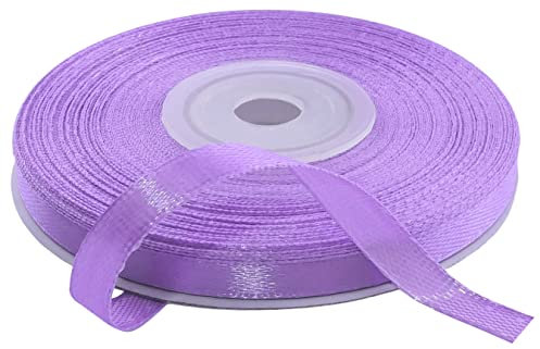 AERZETIX - C55596 - Rolle satinband 6mmx25m - farbe lavendel - verpackungsband für geschenke für dekoration zeremonie hochzeit geburtstag party - aus polyester