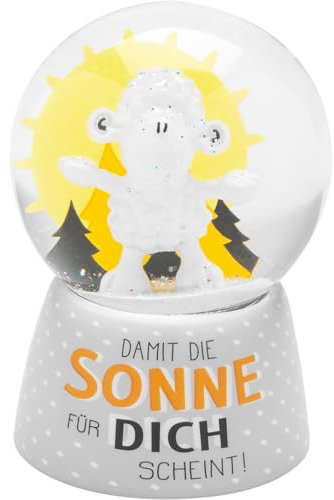 Sheepworld Traumkugel Motiv Sonne | Schneekugel, Glas, Polyresin, Motivdruck | Geschenk | 47558