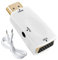 SELIACR Adattatore da HDMI a VGA con porta audio da 3,5 mm, 1080P HDMI maschio a VGA femmina per PC portatili monitor proiettori（Bianco）
