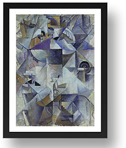Period Prints Samovar by Kazimir Malevich, poster in A2(24x17) Black Frame