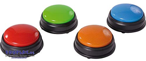 Buzzer with light and sound, set of 4