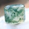 yesTGE Jade Ring Achat Ring Band für Männer Natürliches Glück Smaragdgrün Blumen Schmuck Jadeit breite Ringe Innendurchmesser 23mm