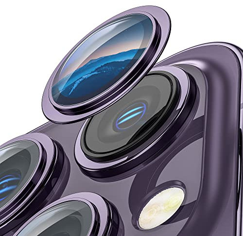 WSKEN Kamera Schutz für iPhone 14 Pro/iPhone 14 Pro Max Kameraschutz. [Ultra-Klar Kamera Glas][9H Härte Kratzfest]HD gehärtetes Glas Objektivschutz für iPhone 14 Pro/iPhone 14 Pro Max Zubehör (Purple)