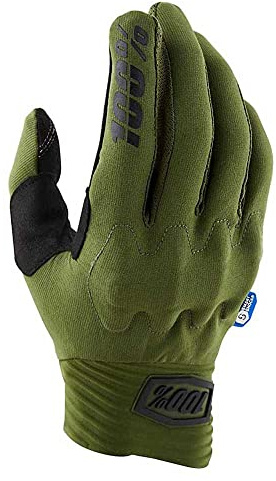 100 Percent Cognito Smart Shock Gloves Mens MX Glove X Large Army Green