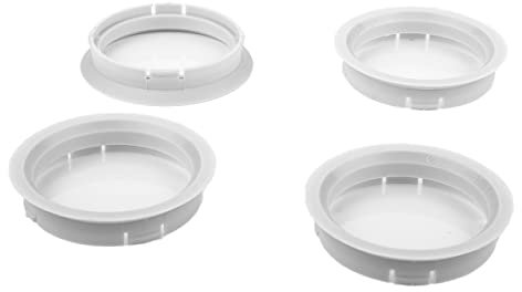 LST 4x Zentrierringe Weiß für Alufelgen Radnabe Ø 63,3 mm - Ø 56,1 mm