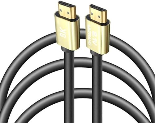 NAERSI 8K HDMI Kabel 8K 2.1 Kabel, 8K @ 60Hz HDMI, 4K @ 120Hz, eARC HDR10 4:4| 21:9, HDCP 2.2/2.3 Dolby, 3D, VRR, kompatibel mit der neuesten Spielekonsole/Roku TV/HDTV/Blu-ray 1M
