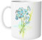 Tasse Kaffeetasse Vergiss mein nicht und Spruch - thinking of you - personalisierbar - Keramiktasse Natur Blume Bürotasse Geschenk - von zAcheR-fineT