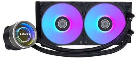 LIAN LI 240mm Black Trinity 240mm ARGB Radiator Fan, 120mm Fan Size, 2400 RPM Pump Speed, 13 Length, Desktop Compatible