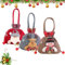 3 Stück Weihnachts-Geschenktüten, wiederverwendbare Stoff-Kordelzug-Weihnachtspuppen-Taschen, kleine Leckerli-Taschen, Geschenkbeutel für Party, Weihnachtsmann, Schneemann, Puppe, Weihnachtssäcke,