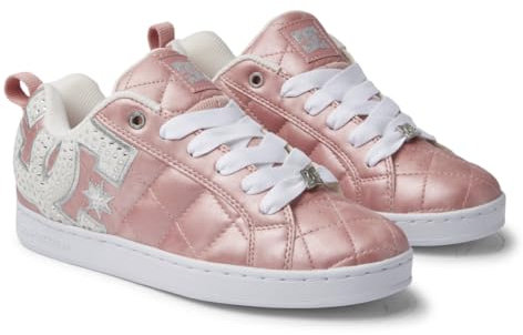 DC Shoes Court Graffik Se, scarpe da skateboard da donna, Rosa con argento, 36 EU