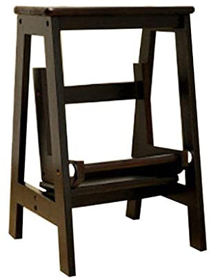 Kamnik Step Stool Wooden Adult Solid Wood Folding Staircase/Multi-Functional Wooden Chair/Mobile Ladder/Double Ladder (A)