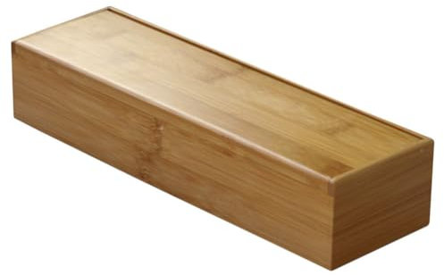 PRETYZOOM Wooden Cutlery Box Kitchen Chopsticks Box with Lid Utensil Drawer Organizer Tableware Spoon Cage Cutlery Storage Box for Tableware