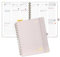 POPRUN Kalender 2025 Buchkalender Ringbuch mit Hardcover, ca. A4 (25,5 x 20,5 cm), 12-Monate-Terminplaner (Jan.2025-Dez.2025), Wochenplaner 2025 mit 100 GSM Elfenbeinpapier - Hellrosa