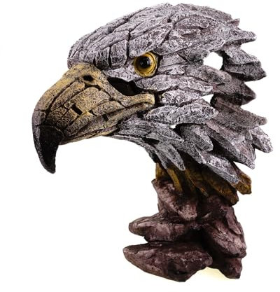 Kremers Schatzkiste Dekofigur Adlerkopf - modern 40cm aus Polyresin Figur Deko Skulptur Statue Tierfigur Adler Eagle Greifvogel Vogel