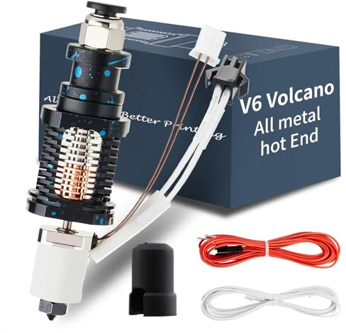 V6 Volcano Keramik Hotend High-Flow: für Voron2.4/Prusa I3 von SAPLUSREPRA | Schnelles Heizen, 500°C Hochtemperatur/Ganzmetall für E3D V6 vulcano/ MK3S/Titan Extruder/Phaetus Dragonfly Hotend