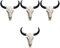 ULDIGI 4pcs Realistic 3d Cow Skull Wall Skull Wall Hanging Handcrafted Resin Decor Farmhouse Style Present