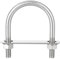QUARKZMAN 8 Set U Schrauben M10 x 63mm ID x 97mm Länge Runde U Bügelschraube Edelstahl 304 Klammer Schellen U-Bolzen mit Gewinde Muttern Rahmenplatte Unterlegscheibe für Rohr Befestigung