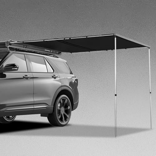 Car Awning for Camping Waterproof, Truck Awning, Vehicle Side Awning, Truck Canopy, Portable Roof Rack Pull Out Tent, for SUV Truck Van Camper Gear(X-Large)