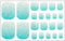 FUXIU Toenail Stickers Cats Eye False Toenails Tips Waterproof Toenail Wraps Toenail Art Stickers Full Cover False Toenails
