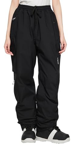 Ansenesna Skihose Damen Herren Wasserdicht Baggy Snowboardhose Elastisch High Waist Skihose Elastischer Bund Ski Hosen Für Männer Frauen Lang Winter Warm Schneehose Mit Gummibund Skihosen