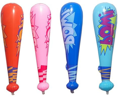 BLMHTWO 4 racchette da baseball gonfiabili, 42 cm, per bambini, accessori per feste in spiaggia, compleanni, piscine