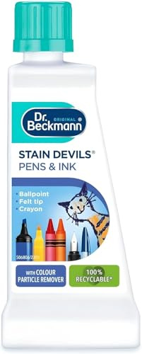 Stain Devils Pen Ink Stain Remover 50ml Specialist Fabric Spot Treatment for Ballpoint Felt Tip Highlighter Beer Spirits Nicotine on Washable Clothes Textiles Powerful Targeted Formula Action