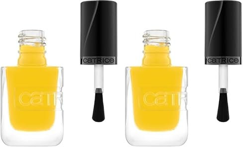 Catrice GEL AFFAIR Nail Lacquer, Nagellack, Nr. 013, Gelb, langanhaltend, Einfach zu entfernen, glänzend, vegan, ohne Mikroplastikpartikel, ohne Konservierungsstoffe, ohne Parfüm, 2er Pack (10.5ml)