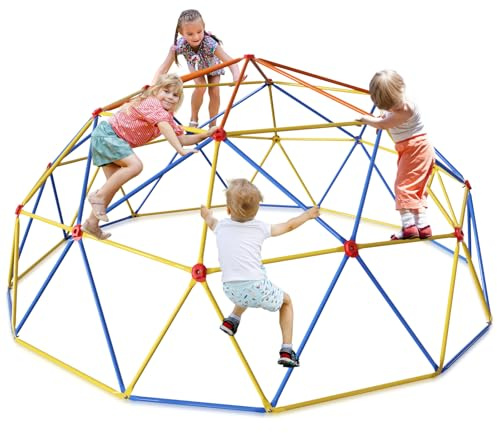 Baotree 3 m Kletterkuppel, Outdoor-Dschungel-Fitnessstudio für Kinder, unterstützt 453,6 kg, rostfreies Metall, Outdoor-Spielstruktur, ASTM-geprüft, einfache Montage