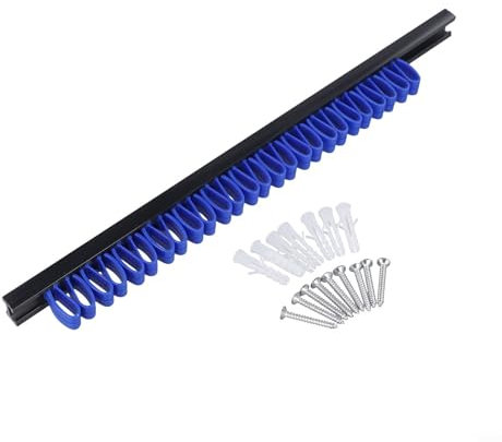 Support mural pour tournevis pour clés et petits outils, solution de rangement pratique sur rail d'outils (bleu)