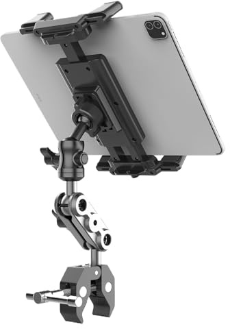Support de tablette pour tapis roulant | Support de fixation pour tablette de guidon | Support de téléphone réglable pour lire les actualités, les appels vidéo, la maison, la salle de sport, le vélo