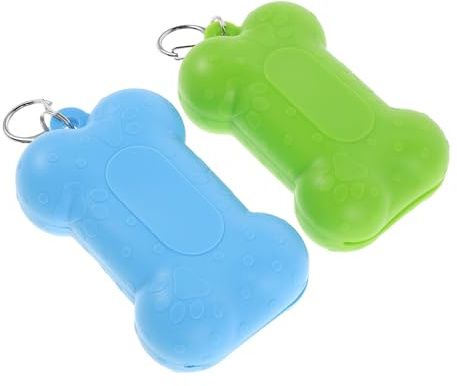 Gatuida Silikon Leckerlibeutel für Hunde mit Clip – 2 Stück Trainingsbeutel für Welpen Magnetisch Verschließbarer Snackbeutel für Spaziergänge und Reisen in Grün Blau