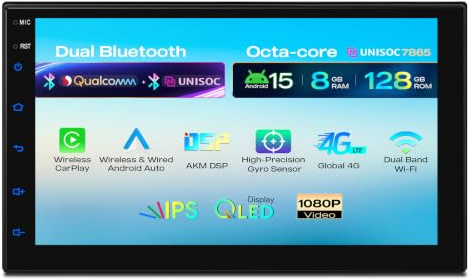 XTRONS TIMH700L Autoradio GPS 2 DIN Android 15 con CarPlay Android Auto 8GB+128 WI-FI