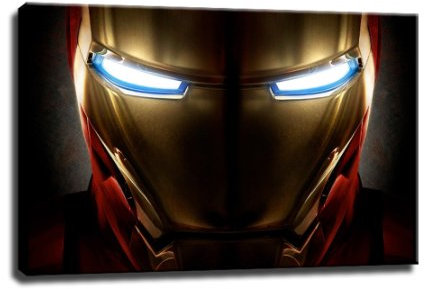 PrintArtGalery Ironman Leinwandbild auf Holzrahmen gespannt Größe: 100x70 cm