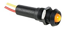 SEDER - 5VBY LED-Signalleuchte, 5V, ABS Schwarz Gehäuse, Gelb 139563
