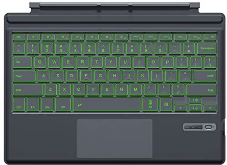 TOMSENN Tastiera Surface Pro 7, Bluetooth 5.1, Touchpad retroilluminato a 7 colori, compatibile con Surface Pro 7/7+/6/5/4/3