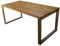 Esstisch Massivholz Edelstahl Serie Munich, Tisch Holz Buche massiv 200 x 100 cm, Holztisch Edelstahl Metall Stahl, Premium Esstisch, Design Tisch Edelstahl Tischgestell