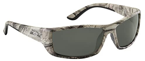 Flying Fisherman Herren Polarisierte Sonnenbrille, Camo Frames/Smoke Lenses, Medium