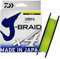 Daiwa J-Braid X4 135m, 0,19mm, Farbe gelb