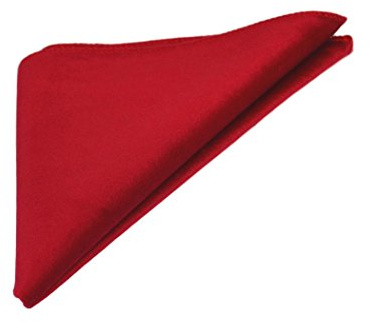 King & Priory Luxury Rosso Red Velvet Pocket Square