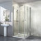 EMKE Duschkabine Eckeinstieg 90x90 cm Duschabtrennung Duschwand Eckdusche Duschtür Falttür Dusche Komplett Pendeltür Faltdusche 6mm Sicherheitsglas Duschtüren 185cm Höhe