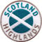 2 x Scotland Highlands Abzeichen 60 mm gestickt/Schottland Aufnäher Aufbügler Sticker Wappen Patches für Kleidung Rucksack/Reiseführer Abenteuer Flagge Fahne Land