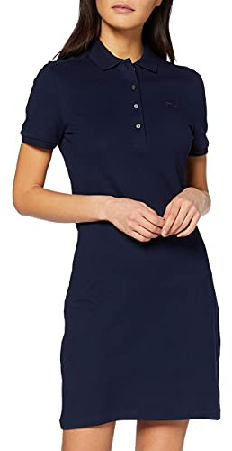 Lacoste Robe Slim Fit Femme , Marine, 34