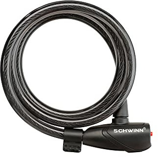 Schwinn Anti Theft Bike Lock, Security Level 1, Key Lock, 4 Foot, Black
