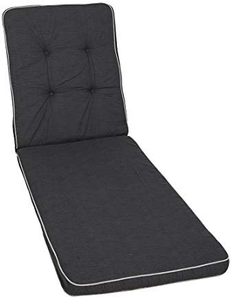 OUTLIV. Liegenauflage Romeo Elegance Hochwertiges Baumwolle-Polyester Material, Pflegeleicht, Waschbar bis 30 °C, 190x60x5 cm, Anthrazit